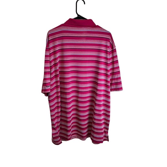 Reebok Golf Polo Shirt Men’s 3XL Tall Red Stripes Short Sleeve‎ Casual - Picture 5 of 9